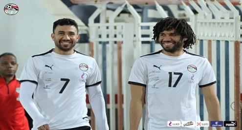 النني وكوكا يشاركان في تدريبات المنتخب استعدادا لودية بلجيكا